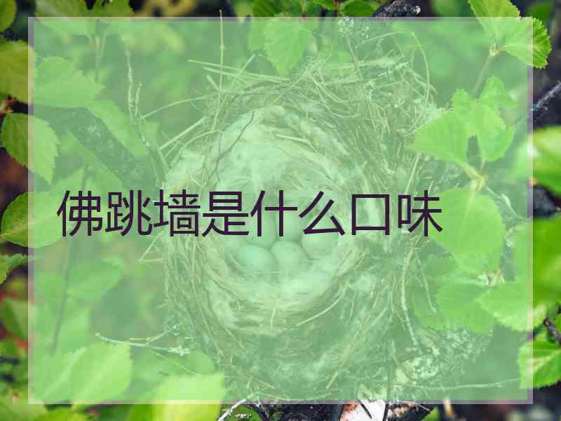佛跳墙是什么口味