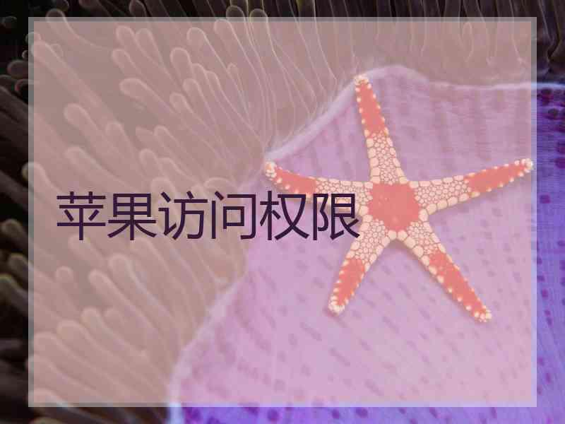 苹果访问权限