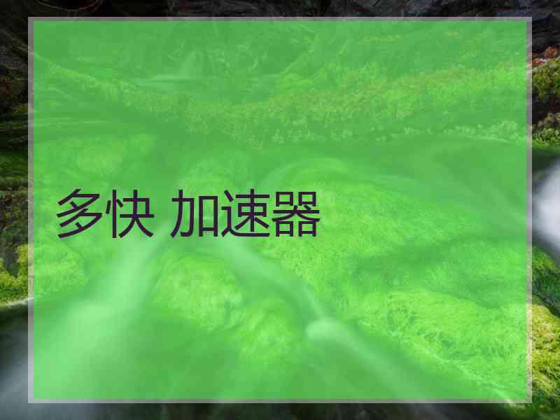 多快 加速器