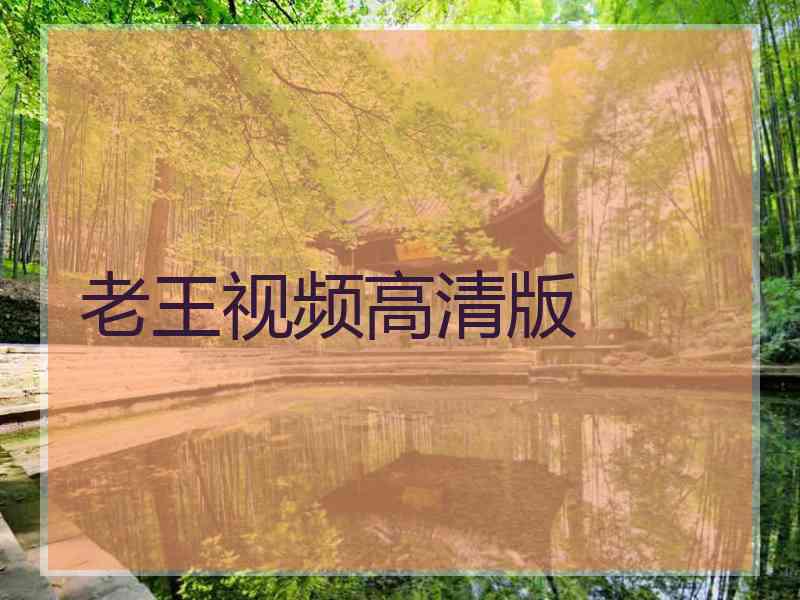 老王视频高清版