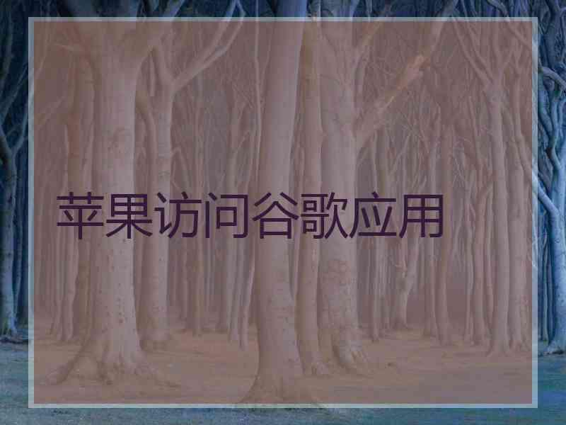 苹果访问谷歌应用