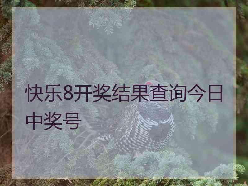 快乐8开奖结果查询今日中奖号