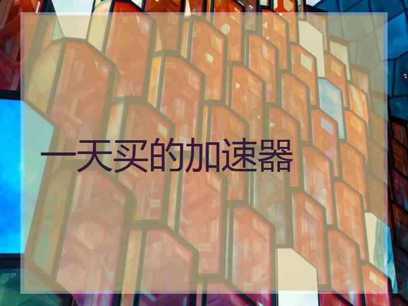一天买的加速器