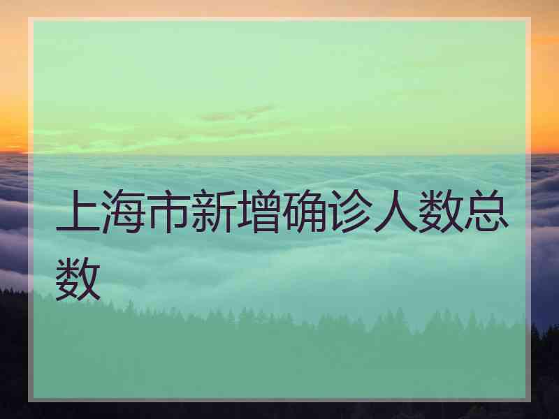 上海市新增确诊人数总数