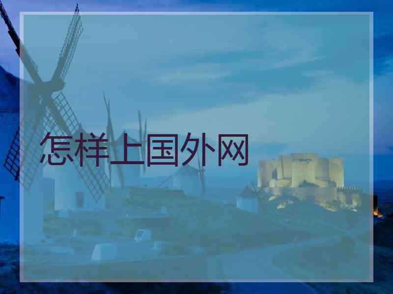 怎样上国外网