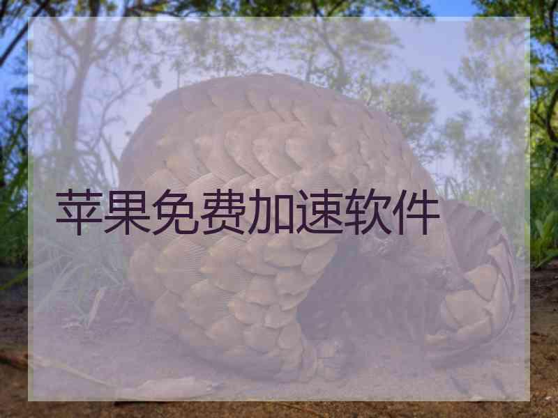 苹果免费加速软件
