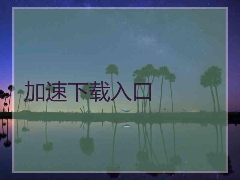 加速下载入口
