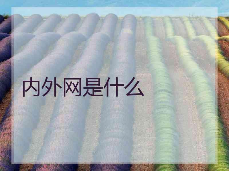 内外网是什么