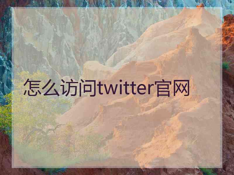怎么访问twitter官网