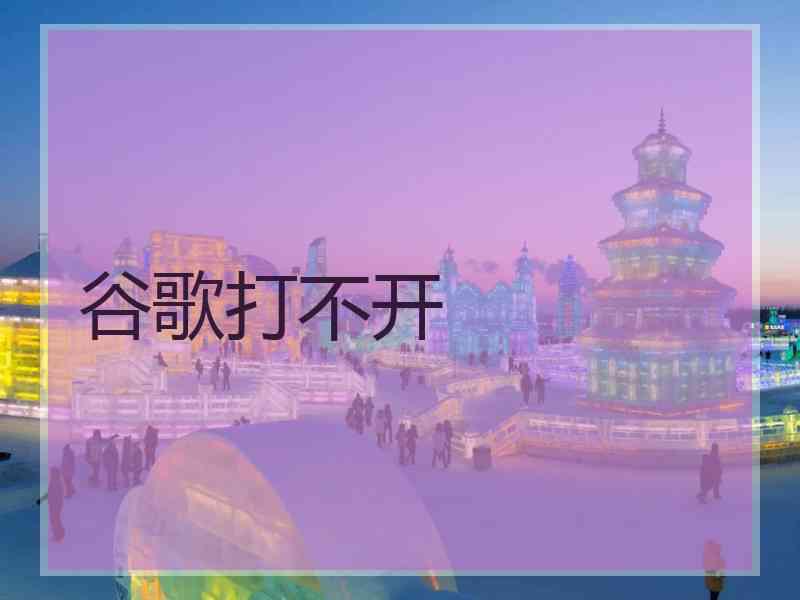 谷歌打不开