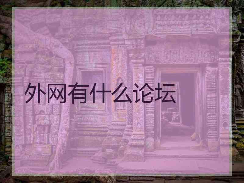 外网有什么论坛