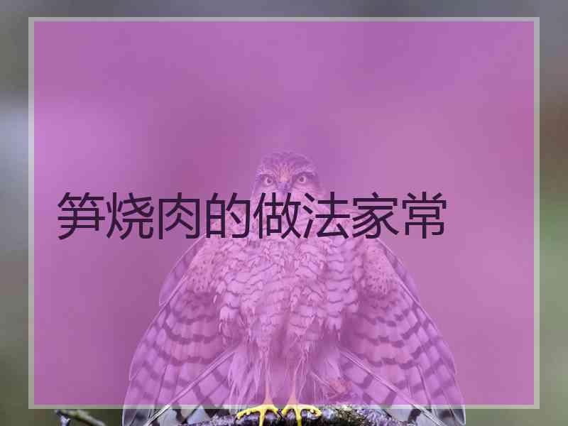 笋烧肉的做法家常