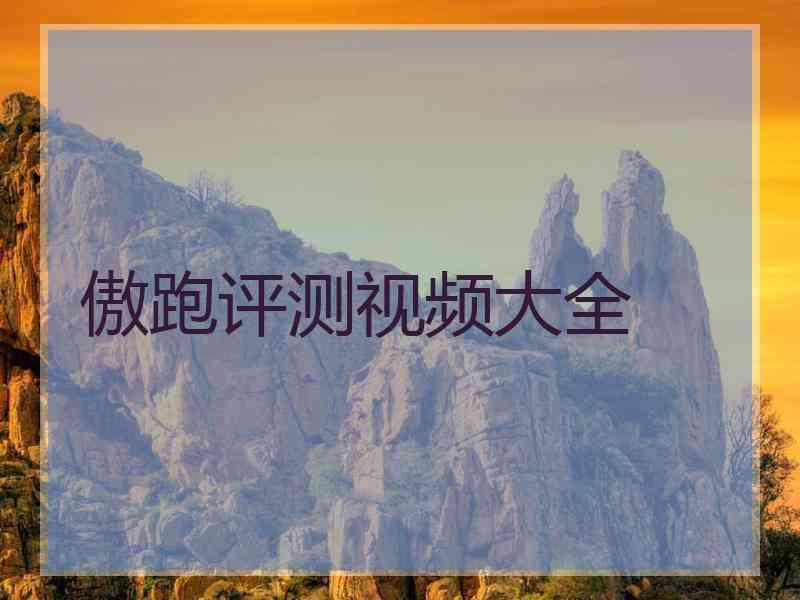 傲跑评测视频大全
