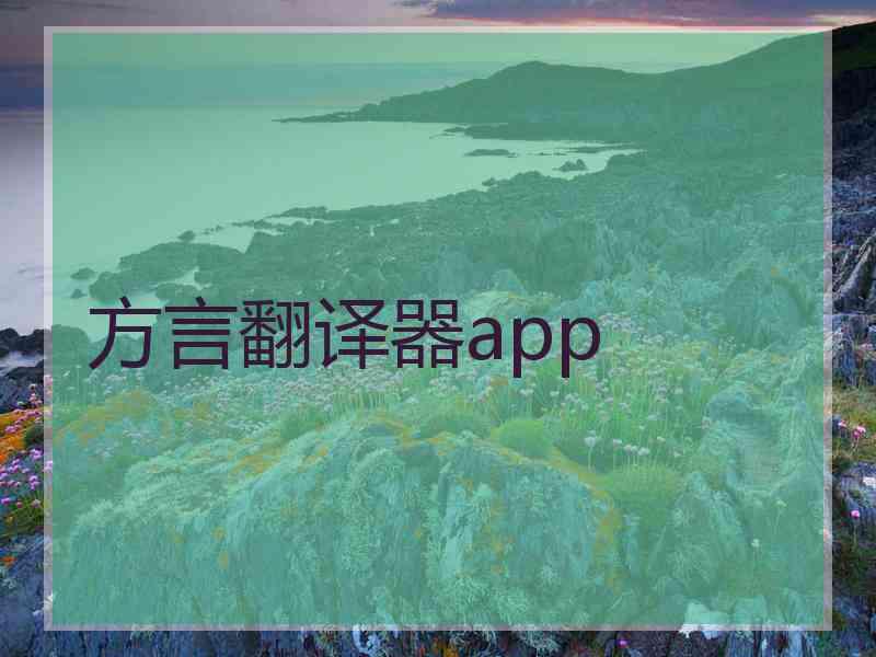 方言翻译器app