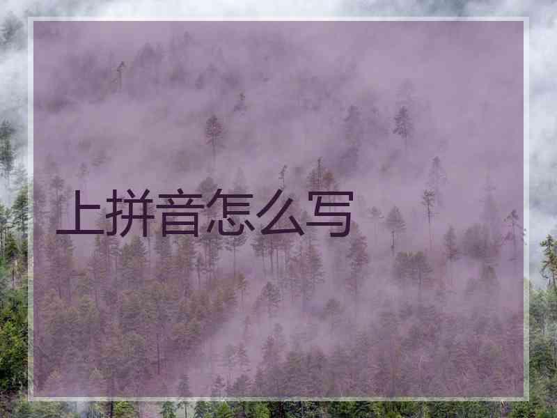 上拼音怎么写
