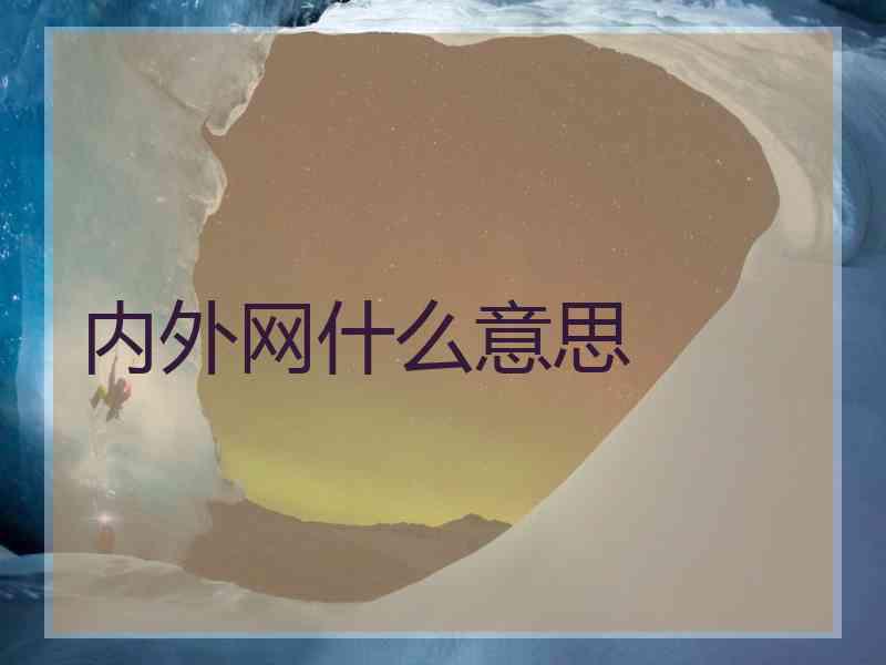 内外网什么意思