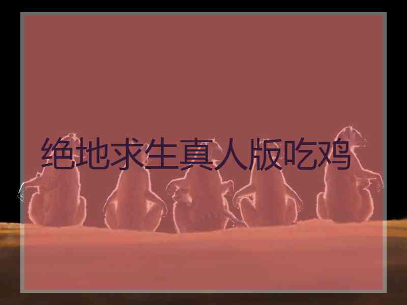 绝地求生真人版吃鸡